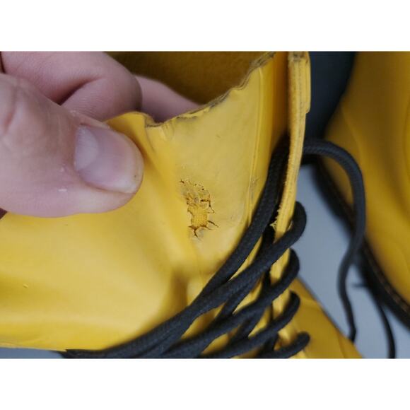 Dr Martens Drench Wellies 8-Eye Yellow Rain Boots Vulcanised Rubber US Womens 7 - Picture 12 of 15